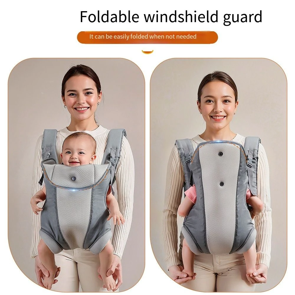 

Ergonomic Newborn Kangaroo Wrap 4-In-1 Hipseat Waist Belt Front Facing Baby Carrier Easily Adjustable Breathable Baby Backpack