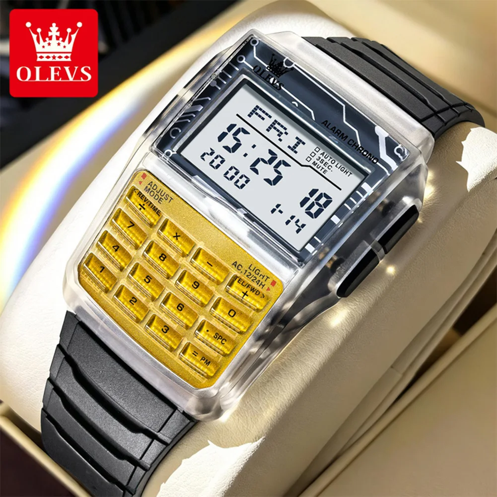 Men's Multifunction Electronic Calculator Watch