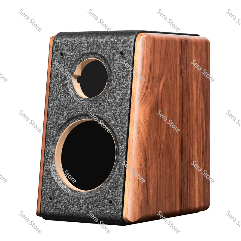 2Pcs 6.5-inch Full-range Bookshelf Empty Box Body, Wooden DIY Mark Speaker