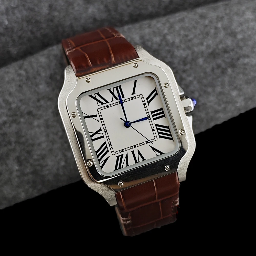 Orologio da uomo NH35 Orologio da uomo in acciaio inossidabile con logo personalizzato da 38 mm adatto per accessori per orologi con movimento NH35