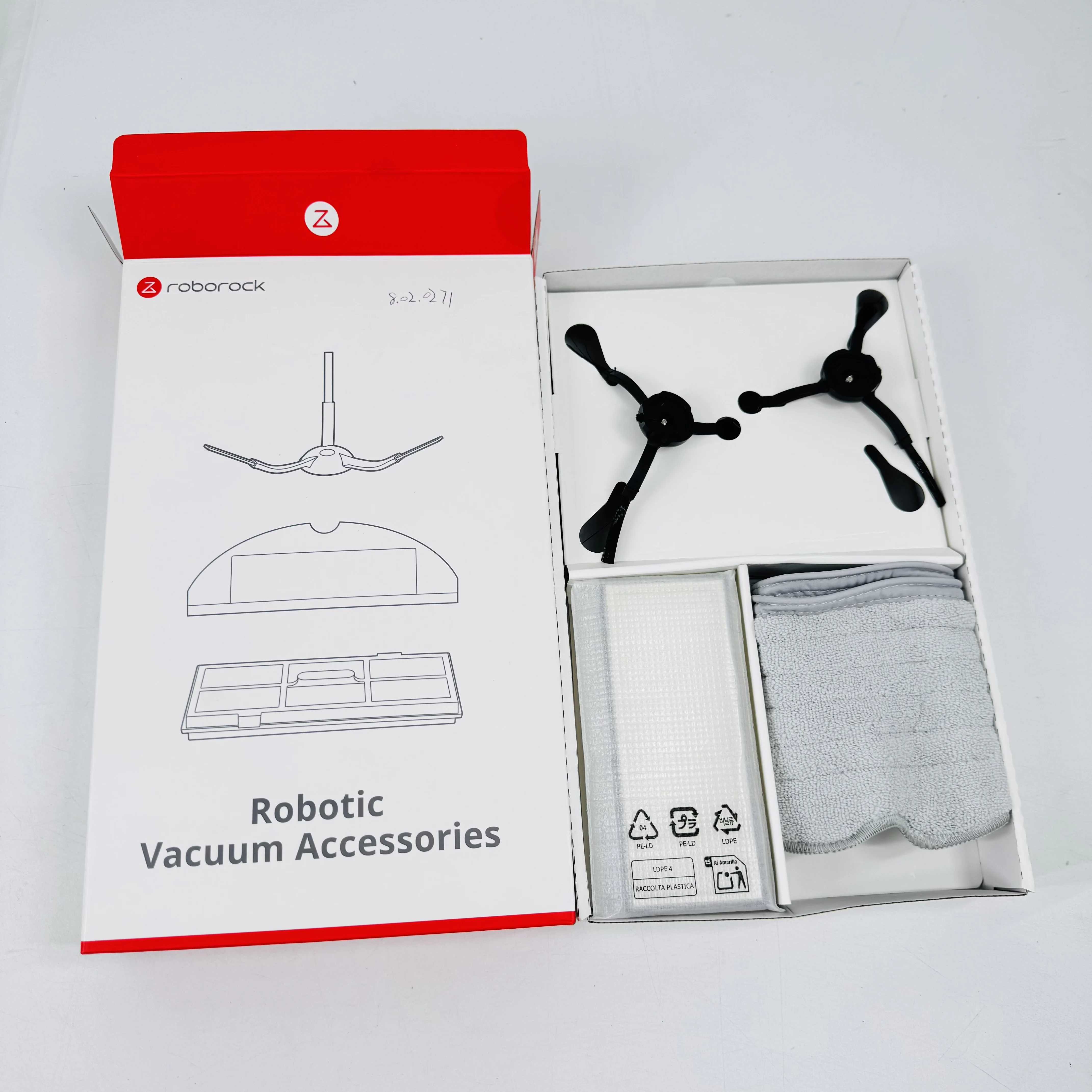 Roborock S80 S85 S80+ S85+ S8 S8+ G20 Robotic Vacuum Cleaner Parts-Accessories Kit-Black-English-Washable