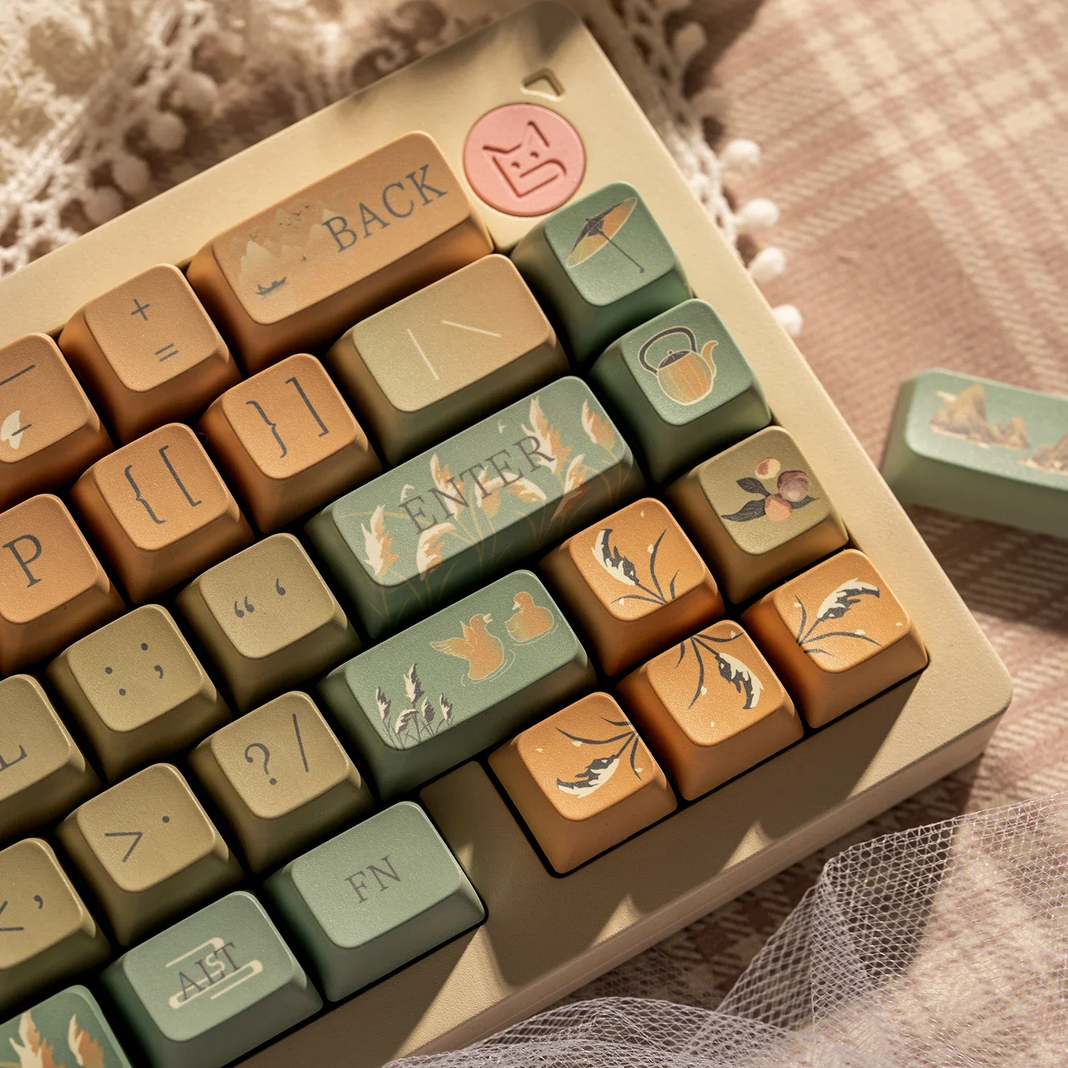 Themed keycaps creative MDA highly sublimated pbt material for mechanical keyboards 75 104