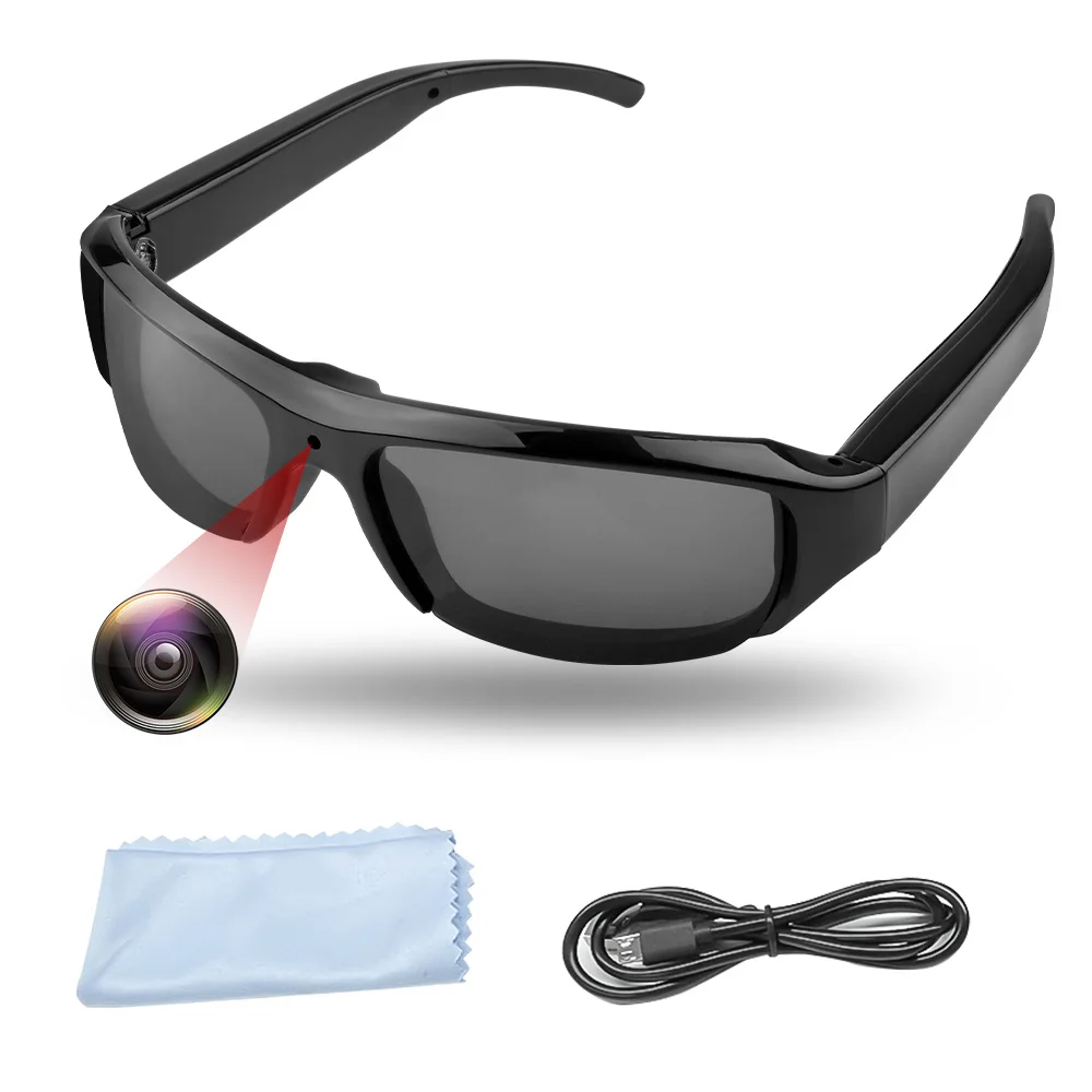 AliExpress Virwir Outdoor Cycling  Glasses Camera HD 1080P Video Take Photo Video Recorder One Button Control Wearable Protable Mini Camera