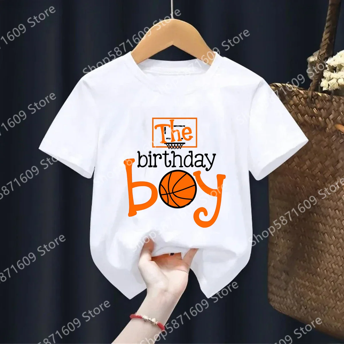 Basketball Boy Birthday Party Family TShirts Personalized Ball Party Matching T Shirts My Kids Baller Shirts T-Shirts