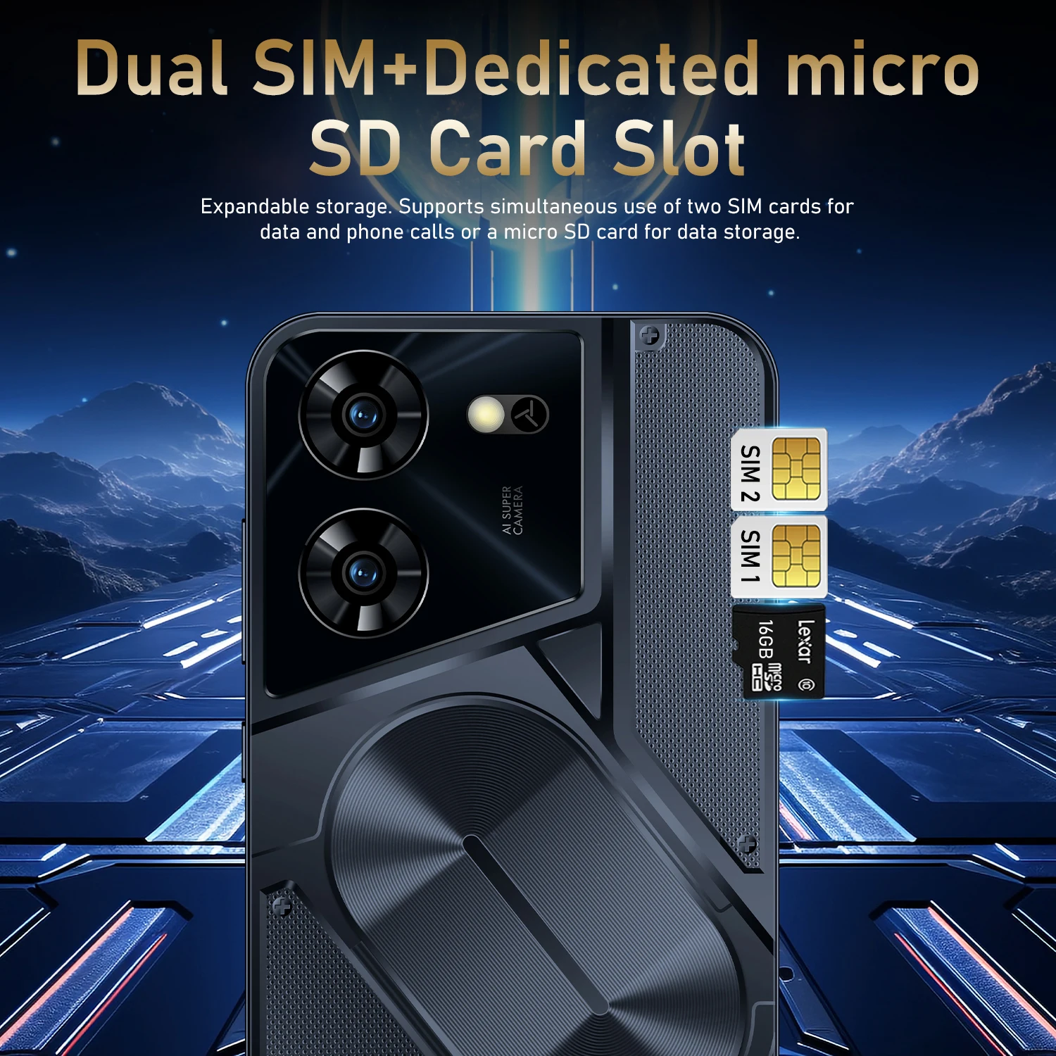 FUFFI-Pova 5 Pro,Smartphone,6.49 inch,3+ 32GB ROM,5+13MP Camera,Mobile phone,Android,Google play store,Dual SIM,Cellphones