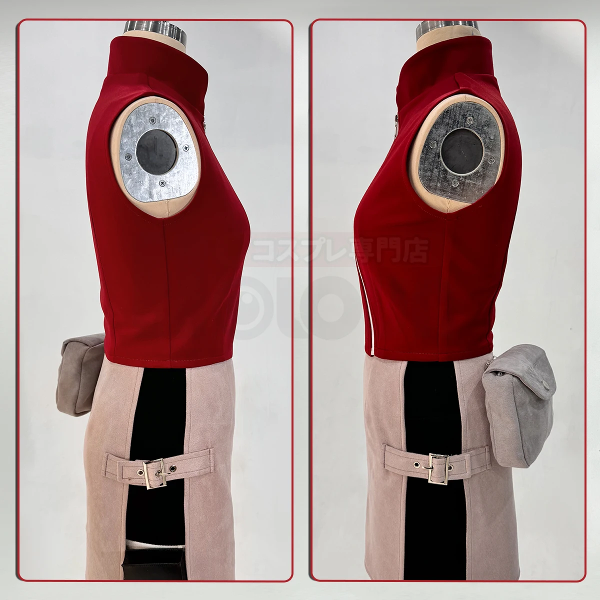 HOLOUN Anime Haruno Sakura Cosplay Costume Top Skirt Shorts Pouch Halloween Thanksgiving Day Christmas Gift image 4