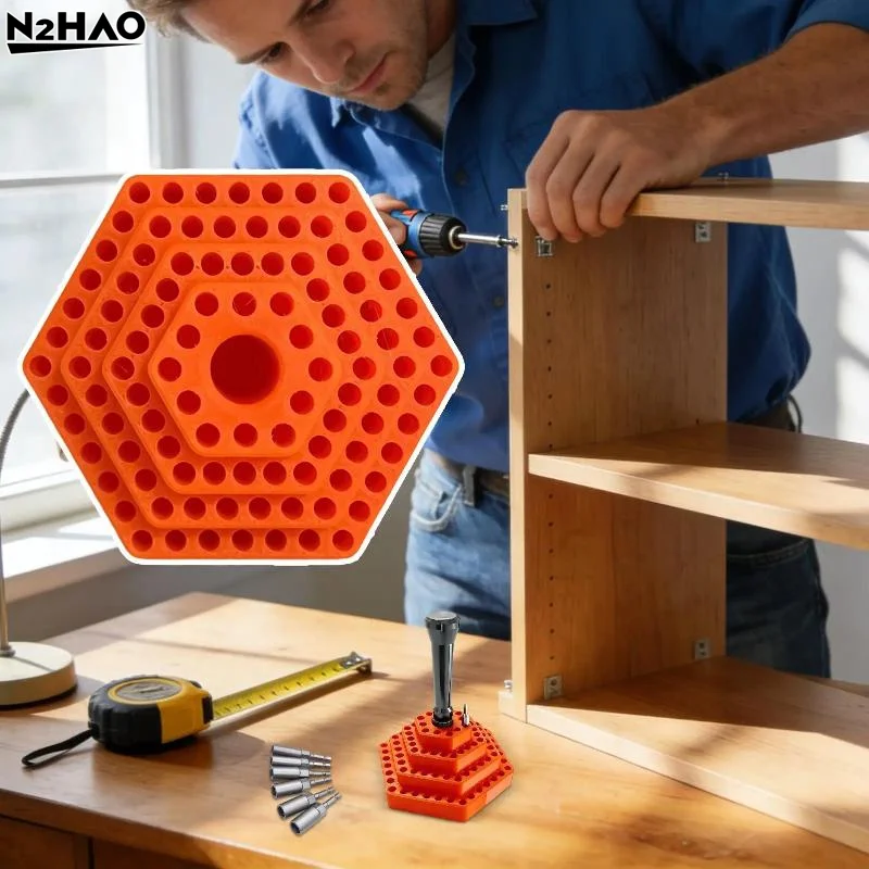 1Pcs Bit Hex Shank Organiser Bit Holder Box For Drill 4.8mm/ Hexagonal Tips Box Drill Bit Storage Screwdriver Bits Holder