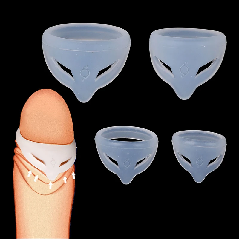 2PCS S/L Foreskin Corrector Penis Rings Cock Ring Male Glans Expose Delay Ejaculation Cockrings Sex Toys For Men Adults Toys