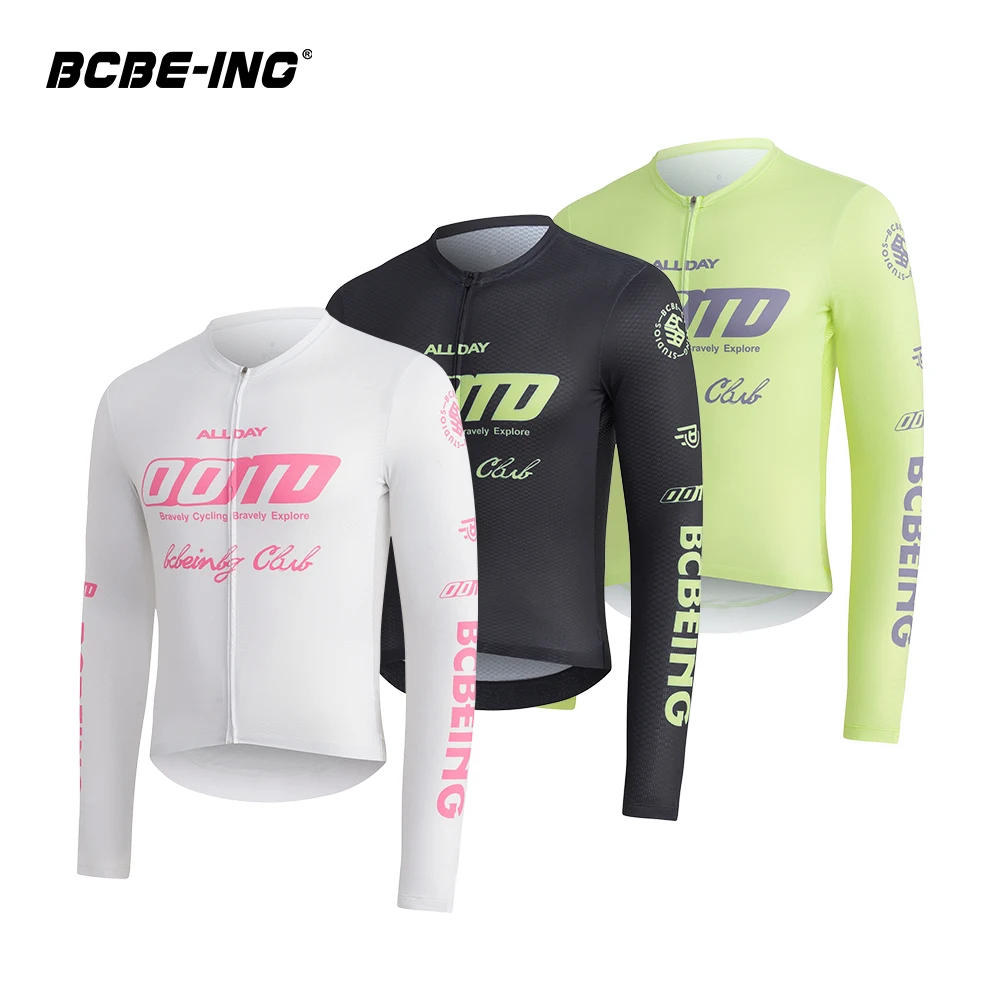 

BCBE-ING Men's Cycling Jersey Long Sleeve Summer Spring Bicycle Long Jersey Road Bike Clothing Pro Team Bicycle Cycling Clothes