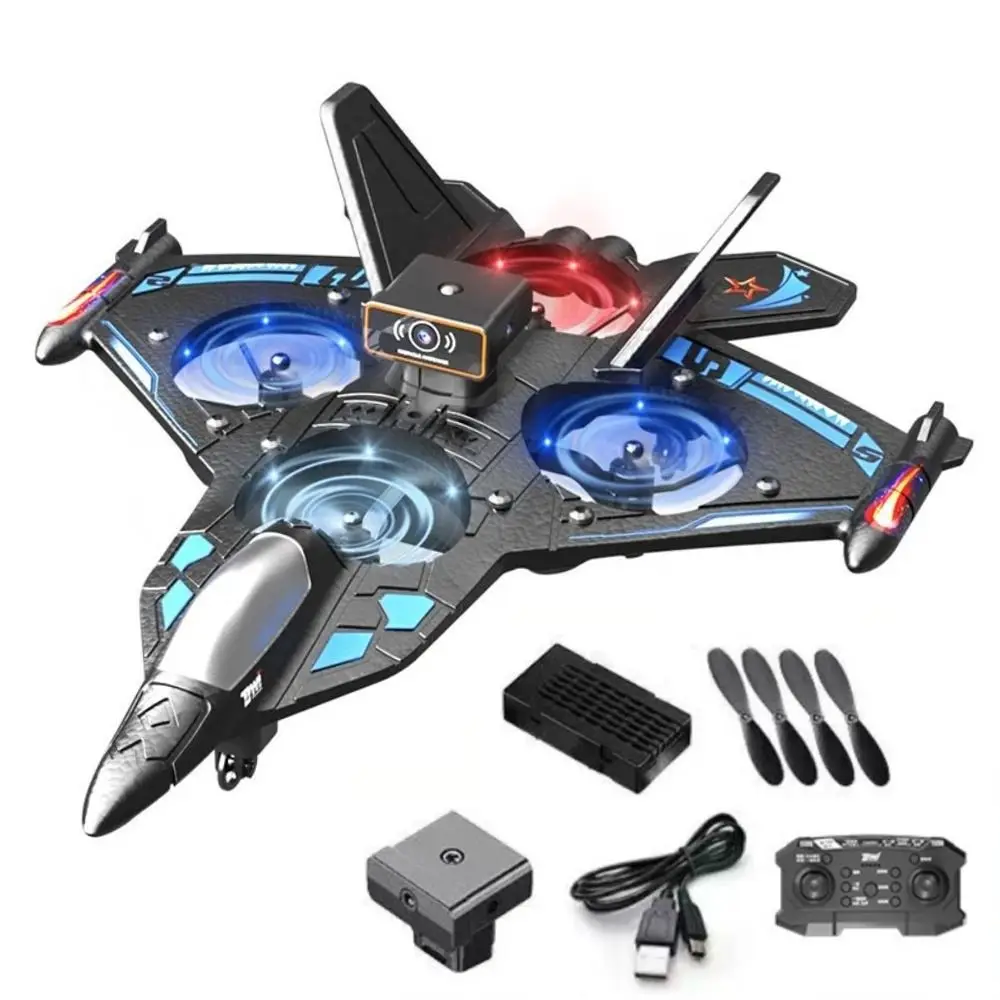 Novo avião de controle remoto de espuma com luz anti-colisão avião controlado por rádio dublê rolo 2.4g helicóptero quadcopter