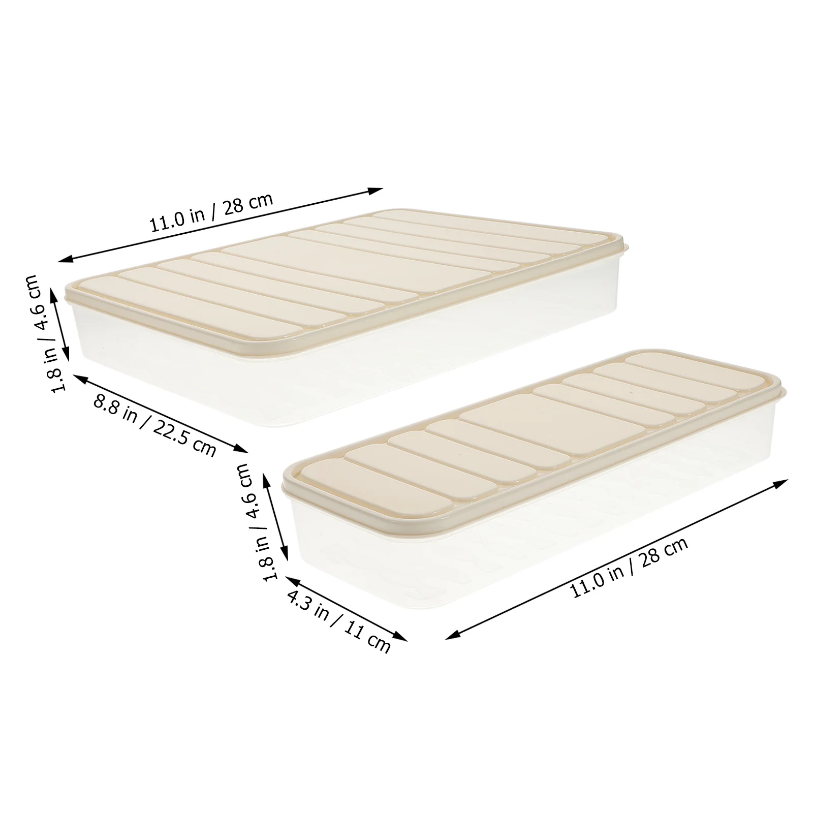 

2Pcs Fridge Transparent Box Bpa Free Long Term Use Food Storage Container for Vegetables Fish Fruits Drawer Cupboard