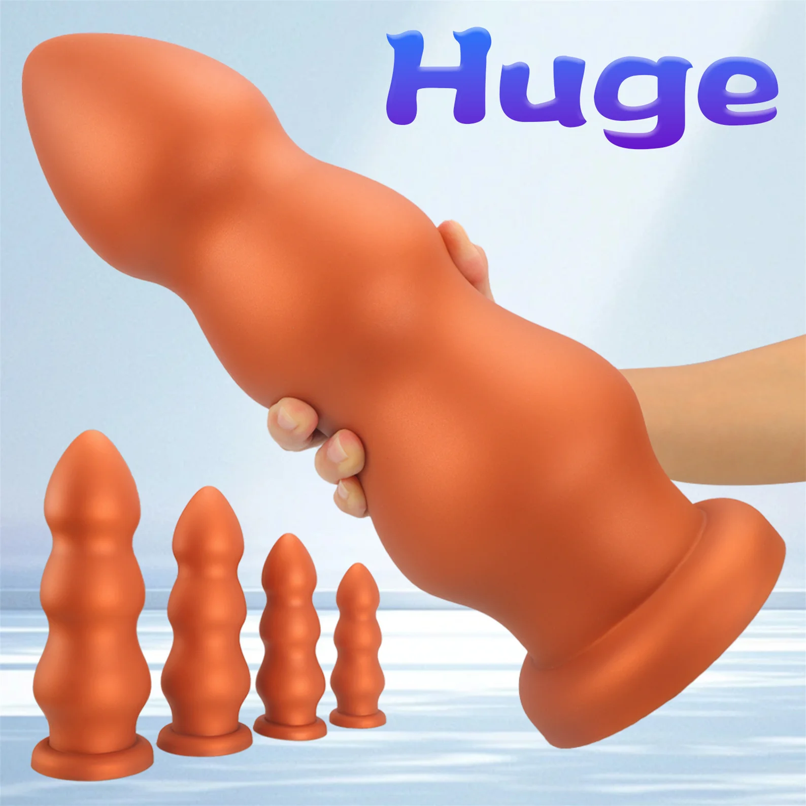 4 Size Big huge anal beads butt plug smooth soft silicone dilatador anal dildo penetration anal toys buttplug