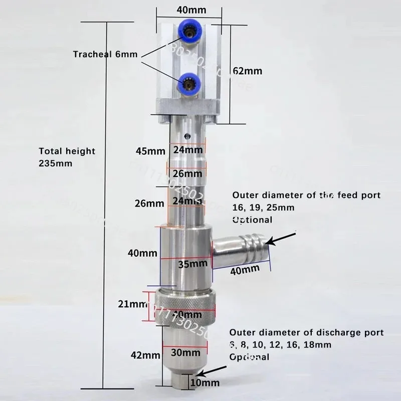 Anti-Drip Pneumatic Filling Head 304 Stainless Steel Discharge Nozzle Paste Body Liquid Filling Machine Accessories