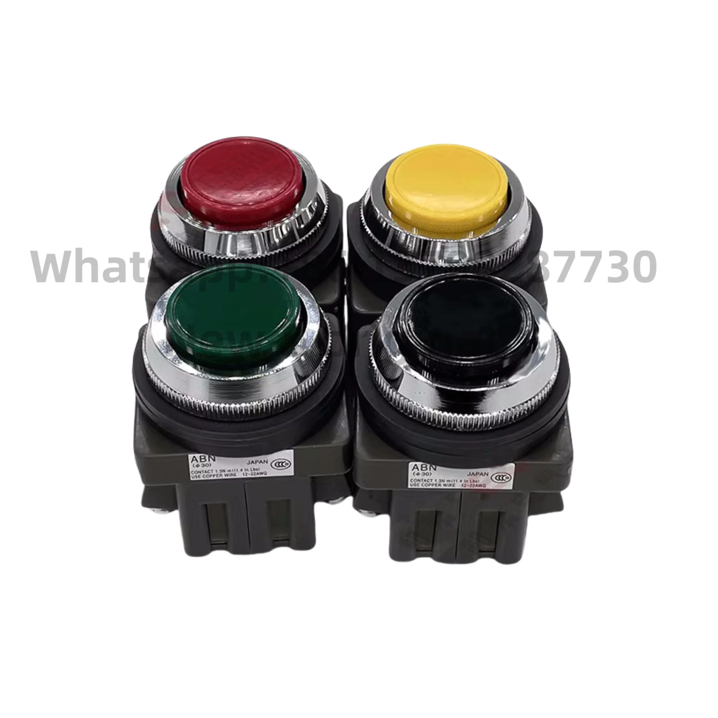 New original 30 aperture flat head button switch ABN110 black green red yellow blue white