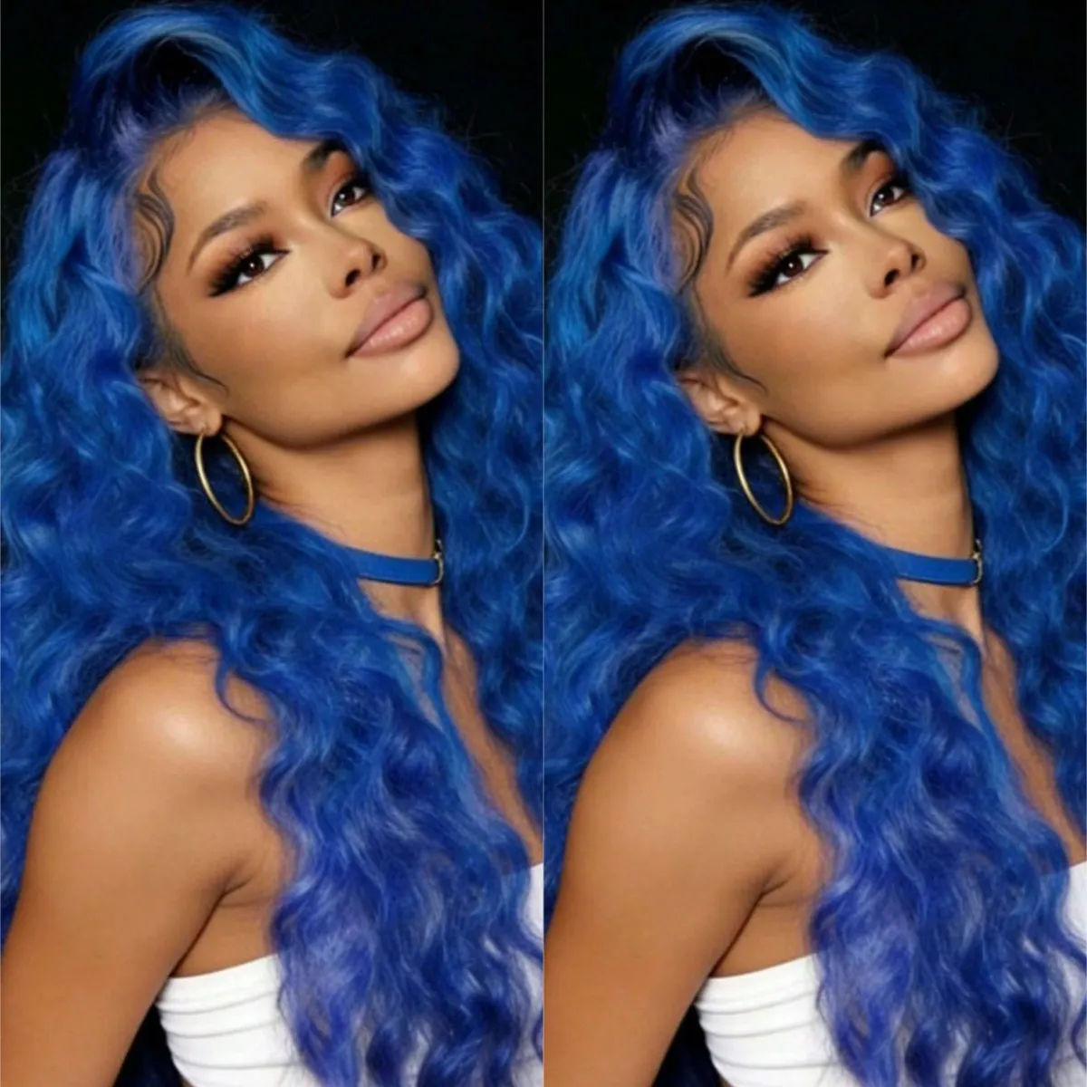 

Синий парик с глубокими волнами, плотность 250%, 13x4 HD, кудрявый парик из натуральных волос, предварительно проработанная линия роста волос с эффектом baby hair для женщин, естественная линия роста волос