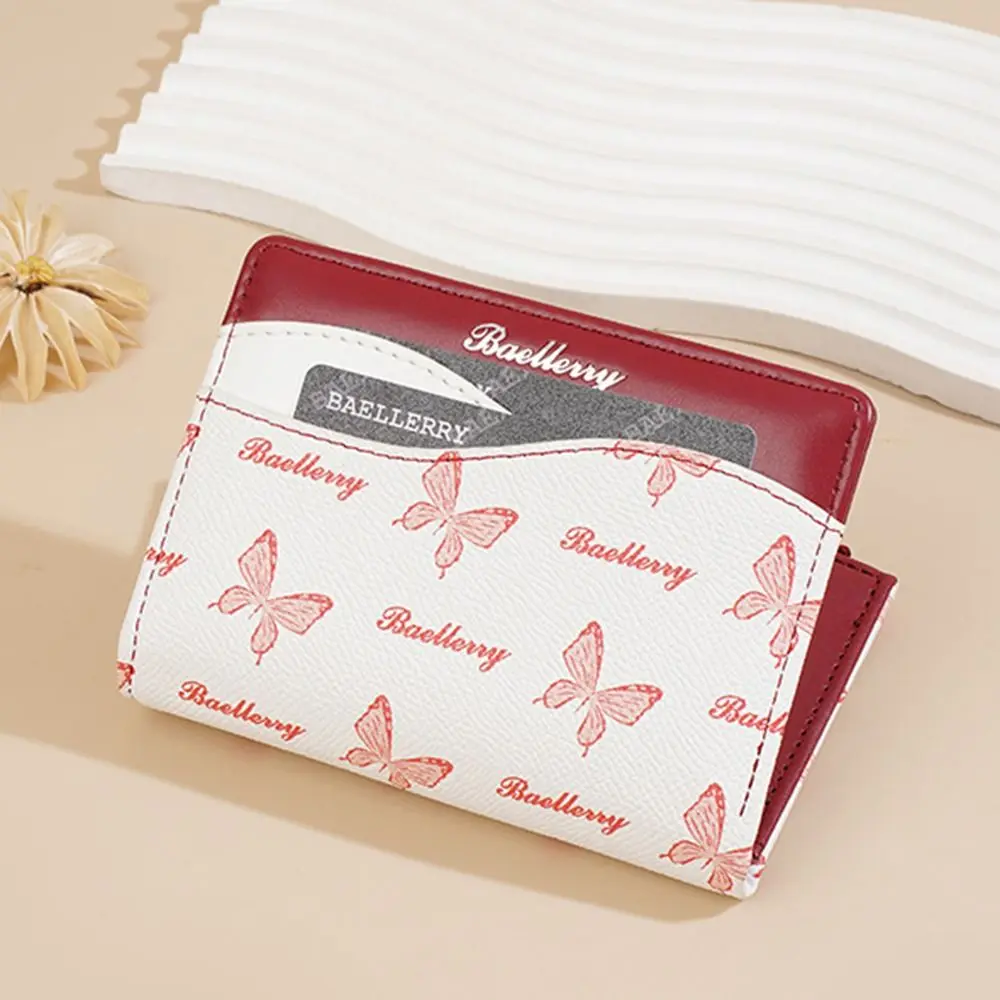 

Wear-resistant PU Leather Women's Wallet 2 Folds Multi-Cards Slot Mini Coin Pocket Korea Style Portable Credit Cards Bag Outdoor