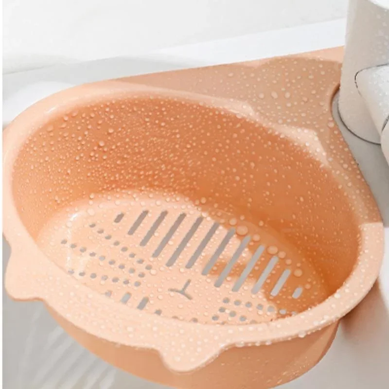 Round Cartoon Cat Sink Strainer Household Fruit Vegetable Drainer Basket Filter Shelf Sponge Rack Kitchen Tool Accessories