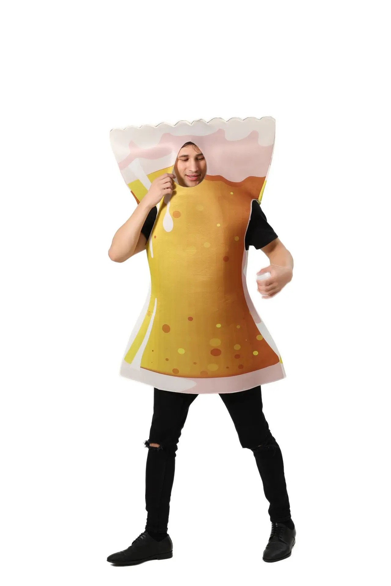 Food Role Beer Cosplay Beer Festival Party Performance Costume per uomo adulto halloween Carnival Party yellow beer