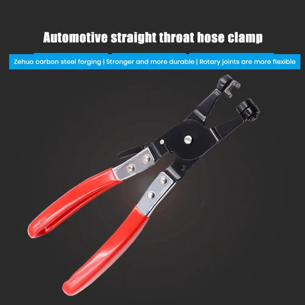 Hose Clamp Pliers Repair Tool with Ergonomic Handle Black Oxide Coated Pliers Portable Heavy Duty Hose Clamp Removal Pliers