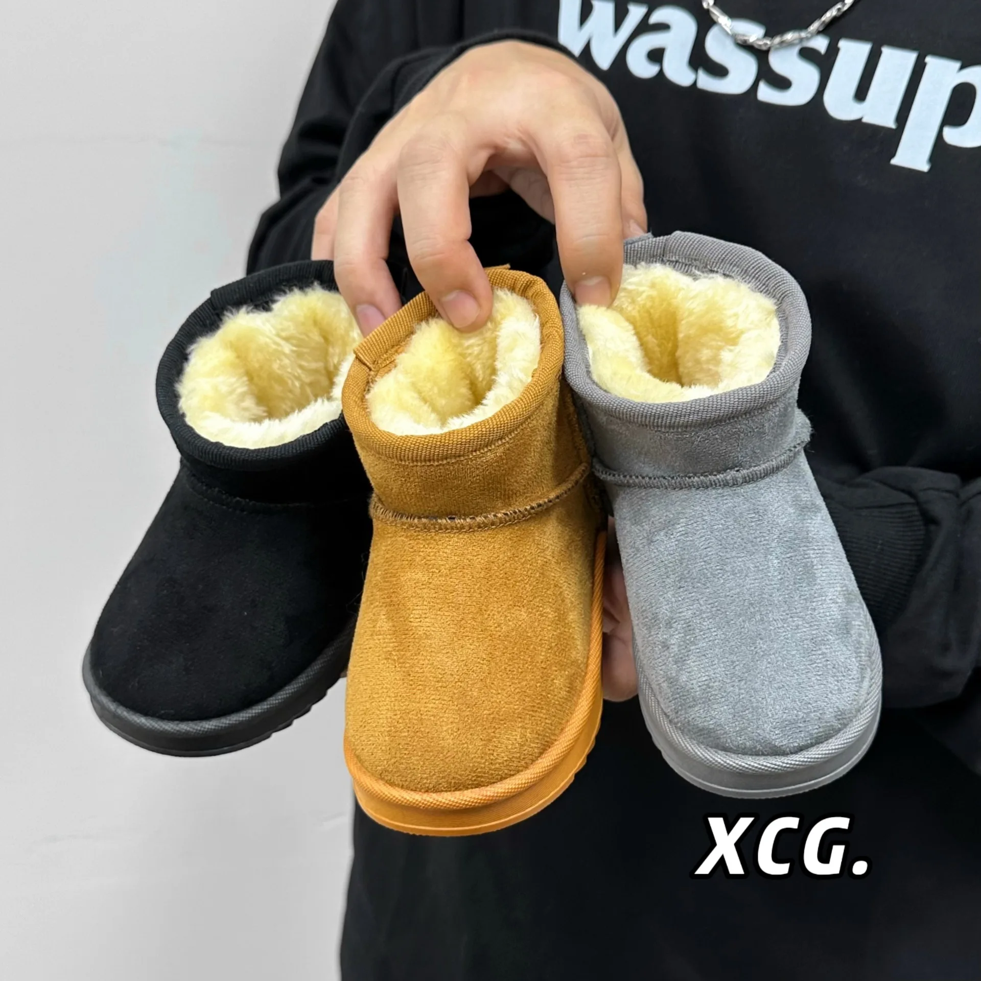 2026 Kids Snow Boots Winter Fleece Lined Thick Warm Cotton Boots Soft‑Sole Toddler Shoes For Little Boys Girls Cozy Outdoor Cold