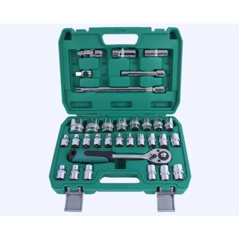 

Набор инструментов для авторемонта: 32 предмета, универсальный набор торцевых ключей с приводом 1/2 дюйма, трещотки с 24 и 72 зубьями