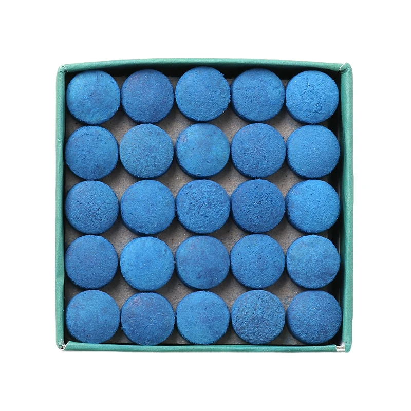 50Pcs Pool Cue Tips Billiard Cue Replacement Tips with Storage Box Snooker Pool Cues Blue Cue Tips for Pool Cues