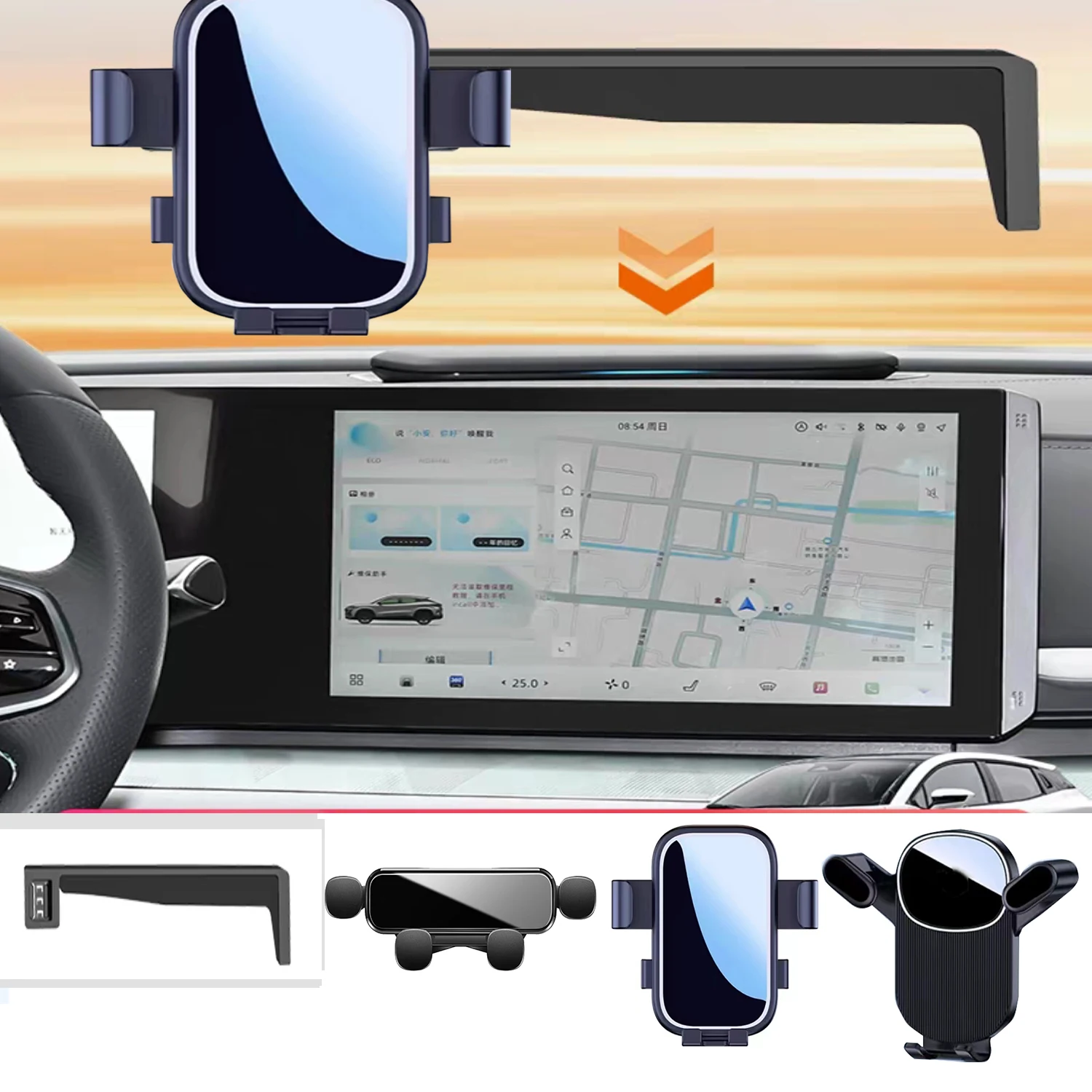 

Car Phone Holder FOR changan uni-t/changan unit 2023 Car Styling Bracket GPS Stand Rotatable Support Mobile Accessories