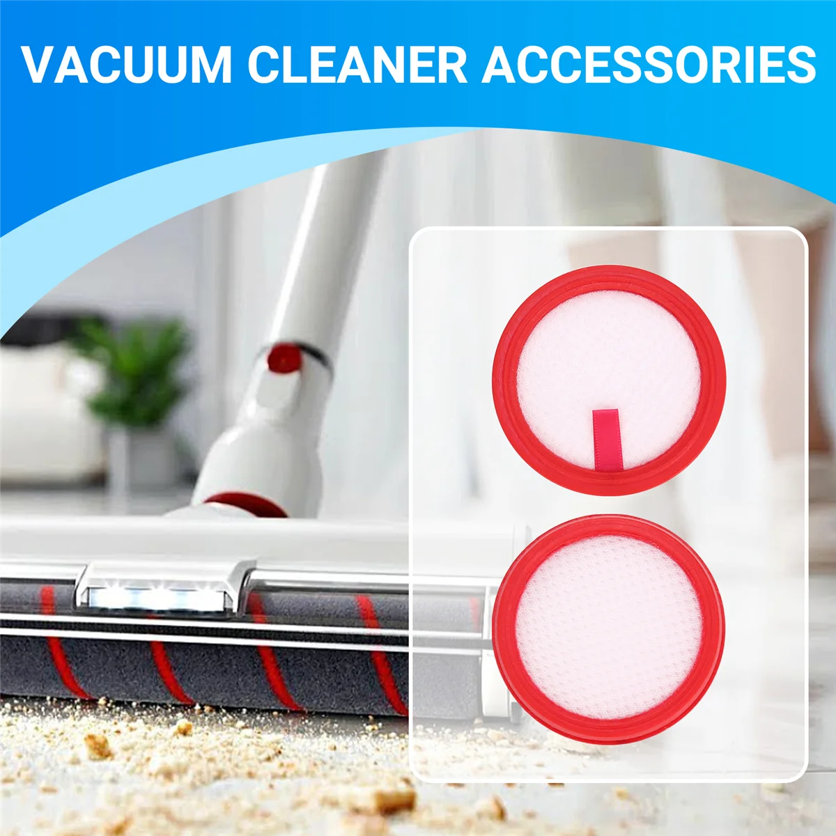 فلتر للمكنسة الكهربائية اللاسلكية Puppyoo T10 Pro، فلتر القطن المنسوج الصغير، فلتر HEPA CottonA83X