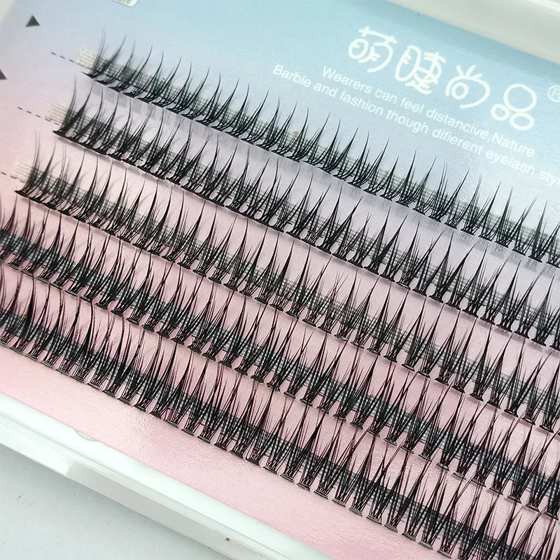 Estensione delle ciglia Mazzo di ciglia individuale Aspetto naturale Ciglia individuali a grappolo Innesto Ciglia finte