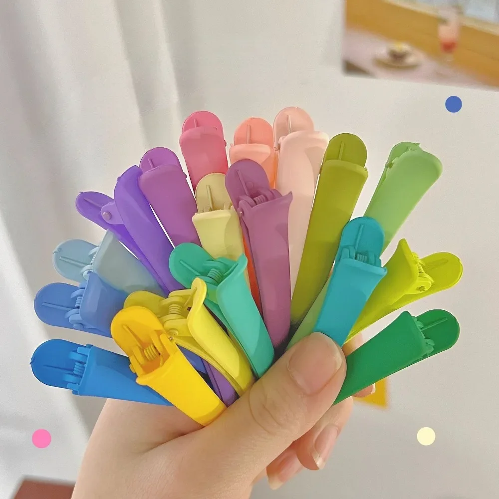 2pcs Duckbill Clip Candy Color Hairdressing Salon Hairpins Plastic DIY Hair Care Hair Clamps Styling Tools Professional