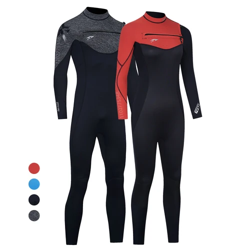 Traje de neopreno de 3mm para hombre y mujer, trajes de baño de una pieza, snorkel, kayak, protectores contra sarpullidos, surf, buceo, pesca, kitesurf