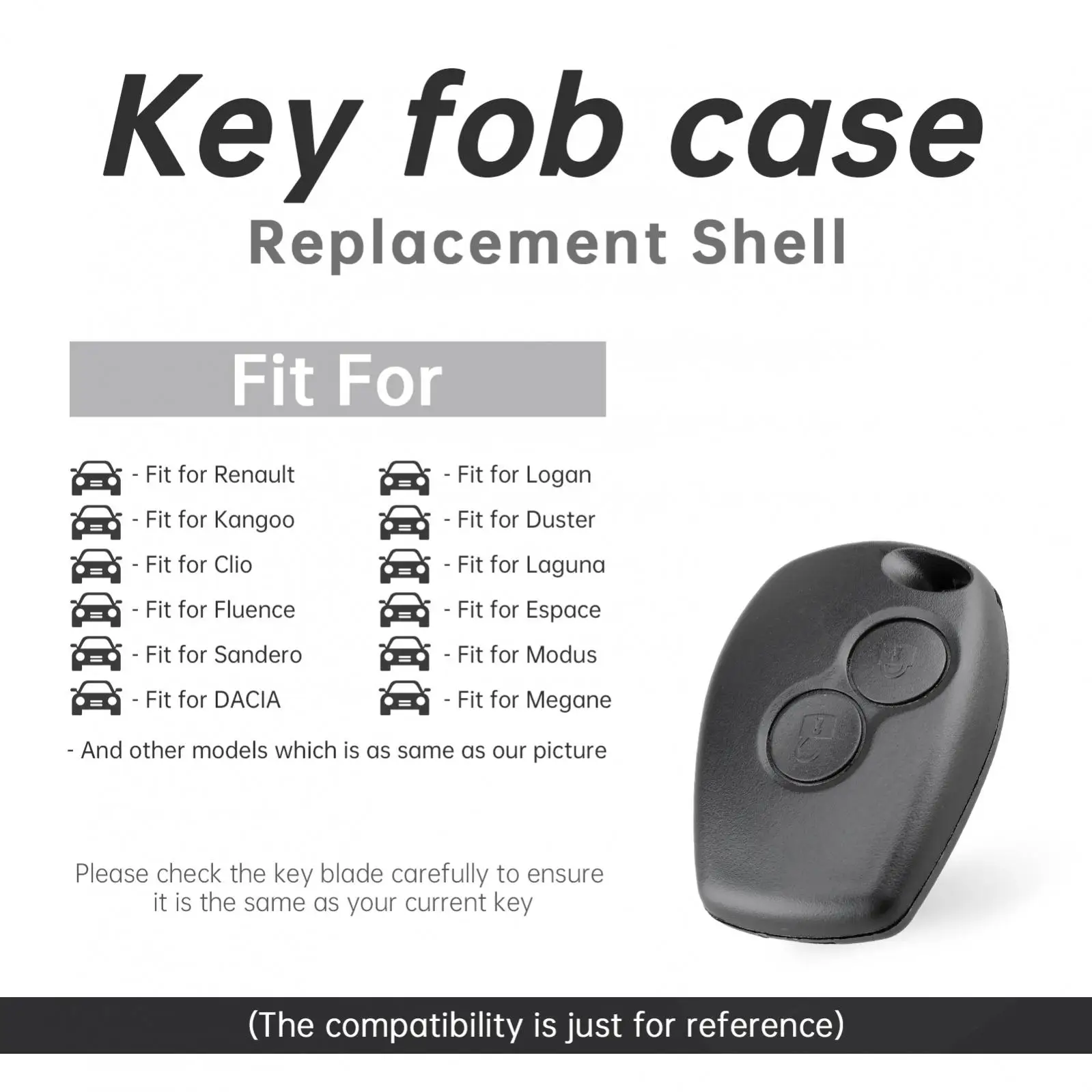 2 комплекта автомобильного брелока для дистанционного ключа, подходит для Renault Sandero Kangoo Clio Fluence Laguna DACIA Logan Duster Espace ModusMegane