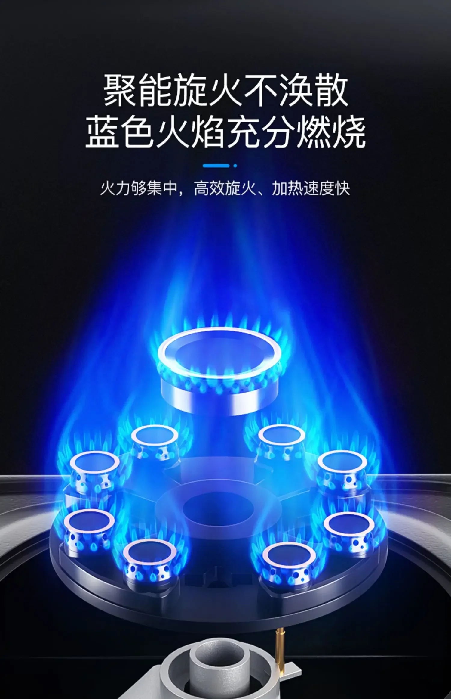 Chigo gas stove, stainless steel single eye stove for natural gas and liquefied gas, household cooktop