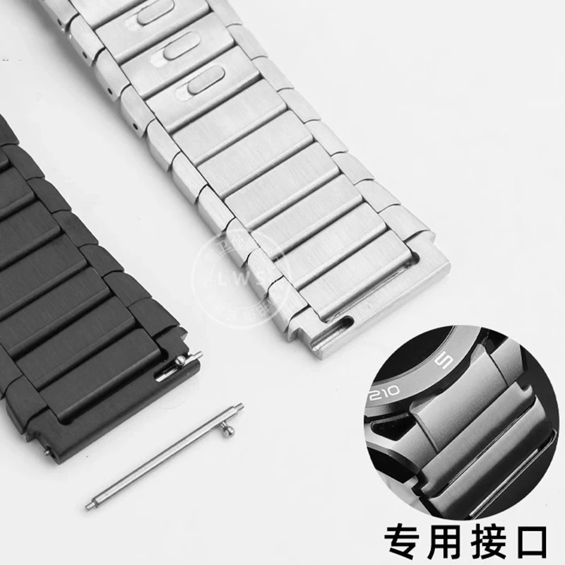 チタン時計ストラップ Huawei 社究極/GT5/GT4 Soild 超軽量シルバーブラックチタングレークイックリリースメンズ時計バンドチェーン