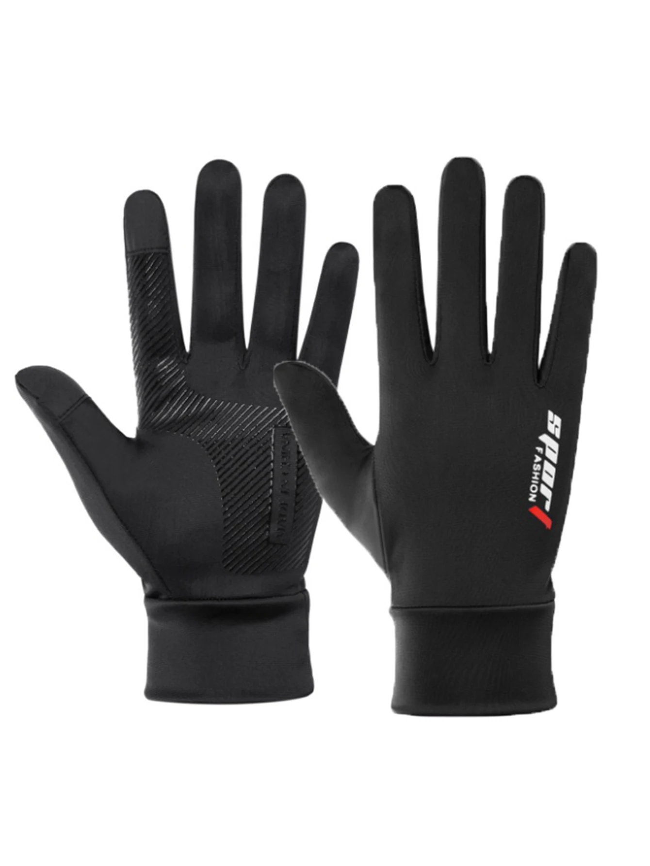 1Pair Of All-finger Gloves Breathable Shock-proof Touch-screen Bike Gloves Spring And Summer Mountain Bike Road Riding Gloves