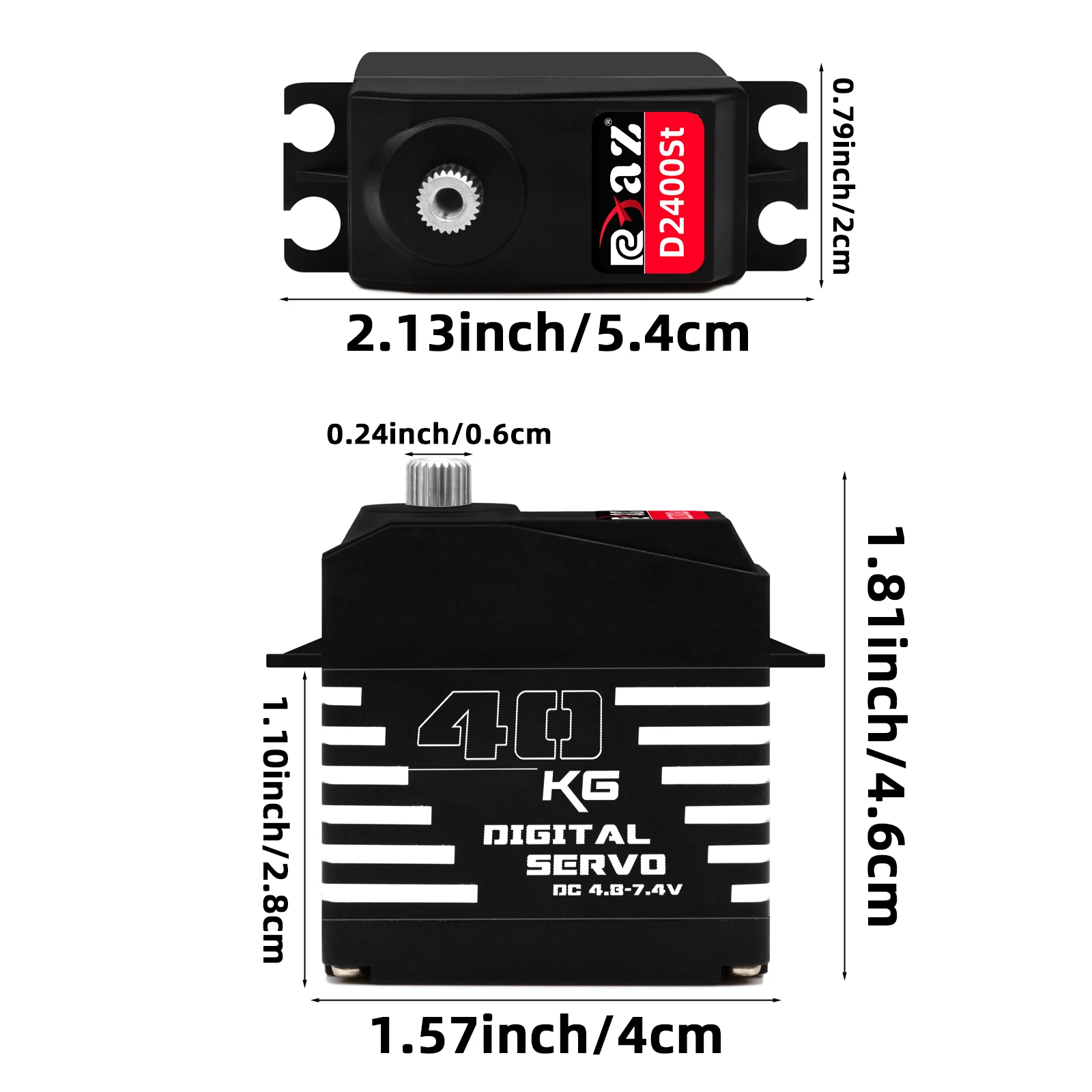 RCXAZ 40KG/45KG/50KG Brushless Servo Digitale Alloggiamento In Metallo Gear 180 Coppia Grande Impermeabile per RC Modello di Auto/Barca Robot Fissi