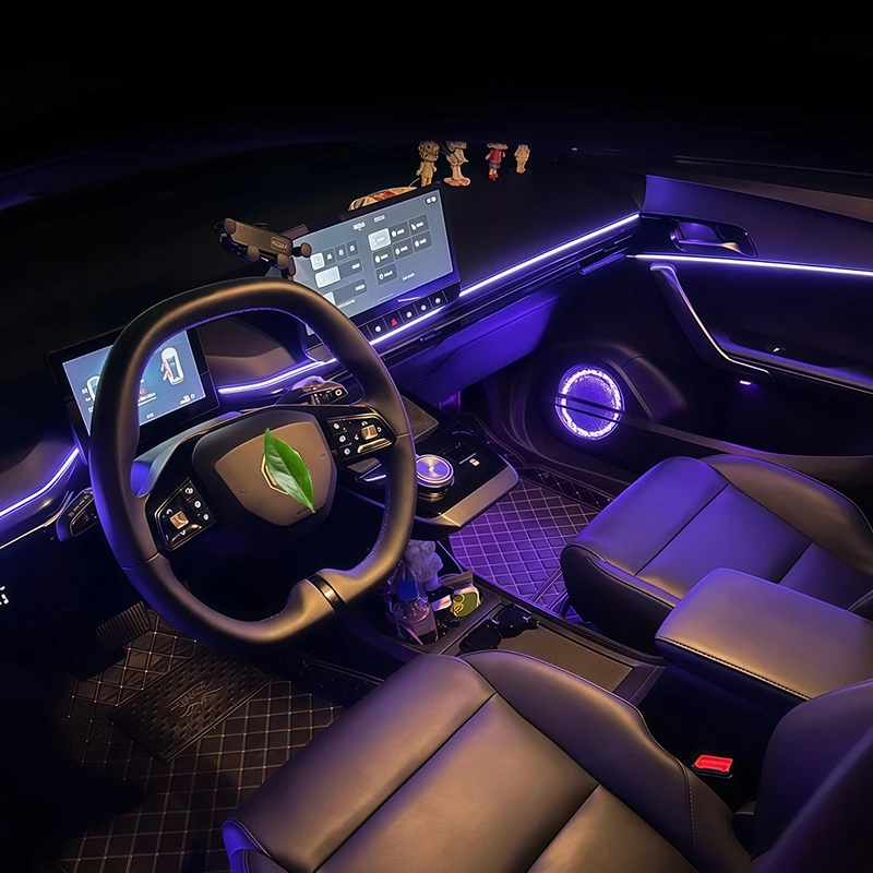 6/10/18 in 1 Car Ambient Light 64 Colors RGB Symphony Interior Acrylic LED Strip Light Hidden Music APP Control Atmosphere Lamps