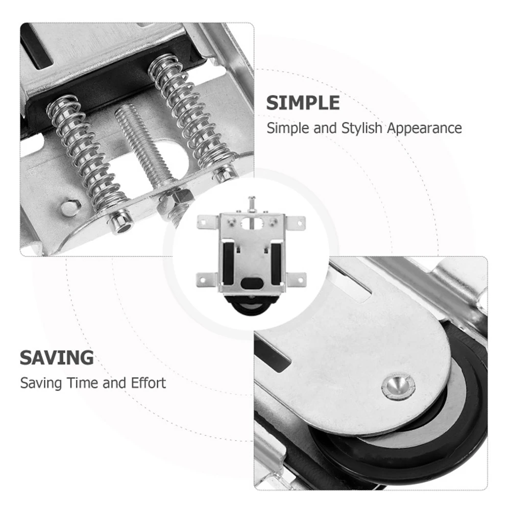 2Pair Iron Alloy Sliding Door Caster Adjustable Sliding Cabinets Door Replacement Roller Pulley For Furniture Closets Wardrobe view 5