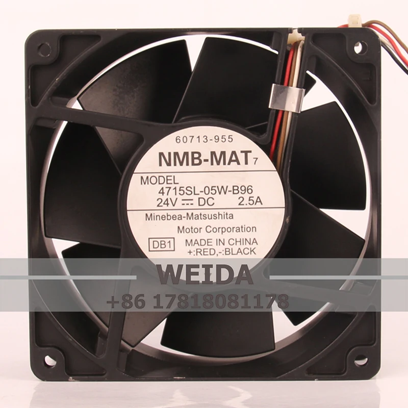 

Case Fan Dual Ball Bearing for NMB 4715SL-05W-B96 120*120*38mm 24V 2.5A 12038 Inverter Cooling Fan