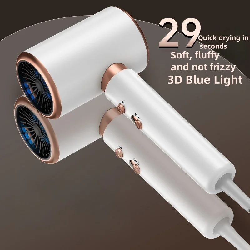 Hair Dryer, High-Speed Electric Turbine Airflow, Low Noise, Constant Temperature And Quick Drying, Suitable For Home Salons. - Image 3