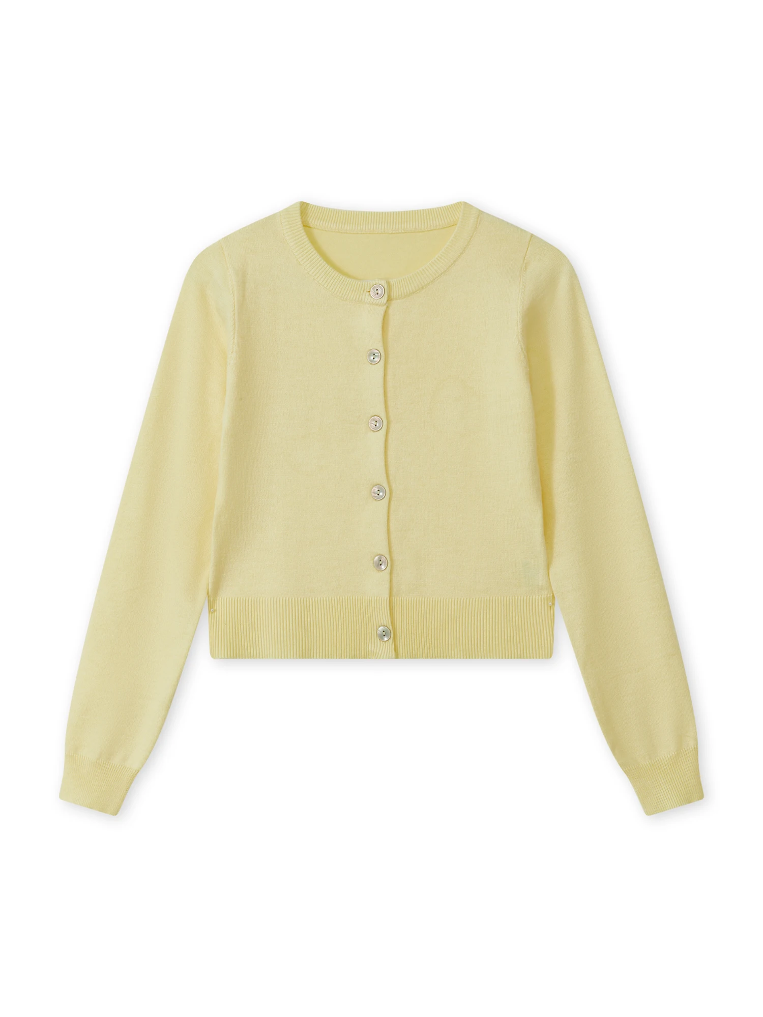 المرأة متماسكة سترة طويلة الأكمام زر إغلاق الصلبة الخريف سترة عادية سترة #2