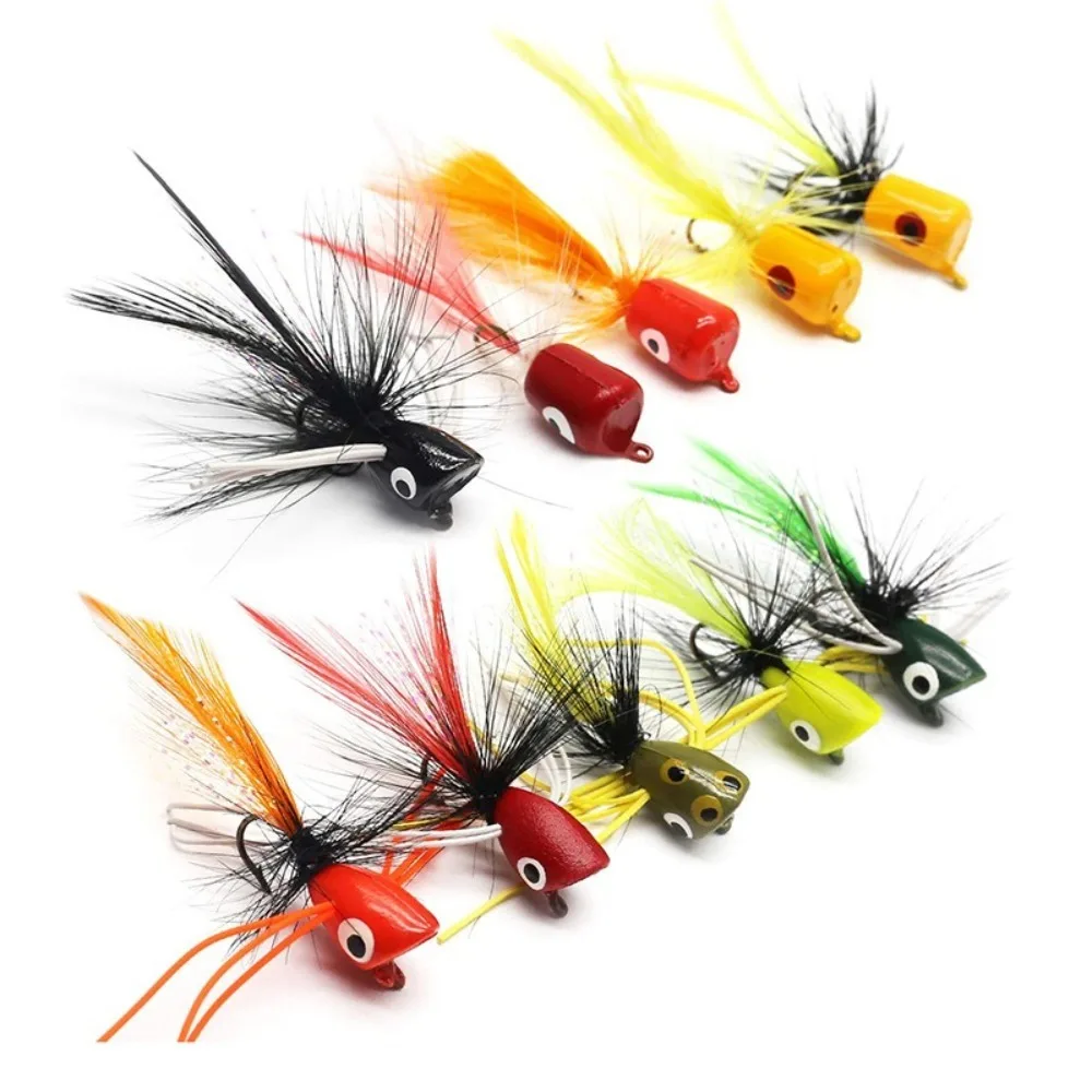 Feather Fly Fishing Lure Rown Caddis Nymph Fly Woolly Worm Trout Fly fishing bait 8# Hook Trout Fly Woolly Worm lure