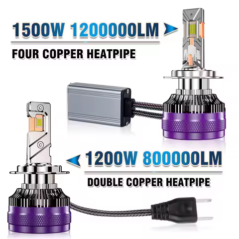 H7 H4 LED Canbus Headlights 1200000LM 1500W Super Bright H11 H1 HB3 9005 6000K H8 HB4 9006 H9 9012 HIR2 9084 CSP Turbo Fog Lamps