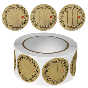 빈 스티커 라벨 크래프트 종이, 메이슨 항아리용, 용해 가능한 장식 도장, 500 개