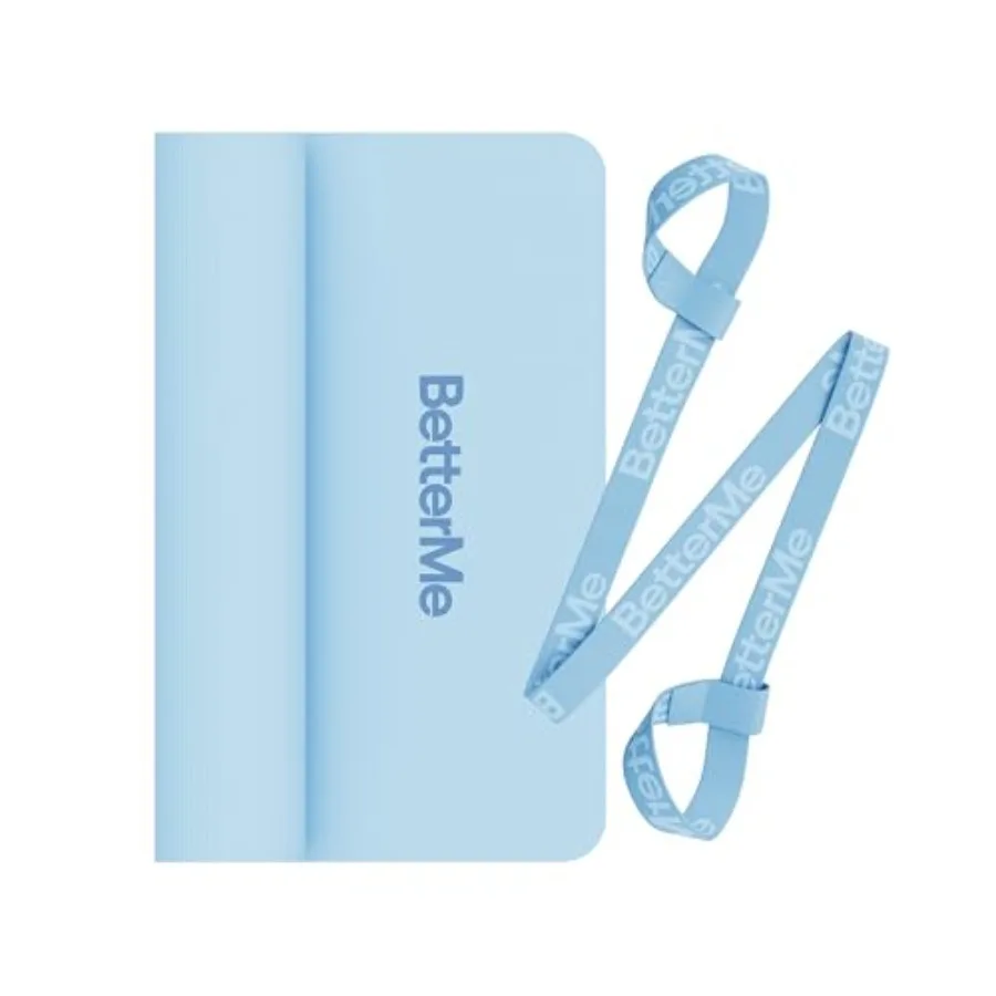 

Коврик для йоги BetterMe - Нескользящий коврик для упражнений для женщин - Мягкий коврик для пилатеса для домашних тренировок, растяжки, горячей йоги - Портативный, удобный для переноски