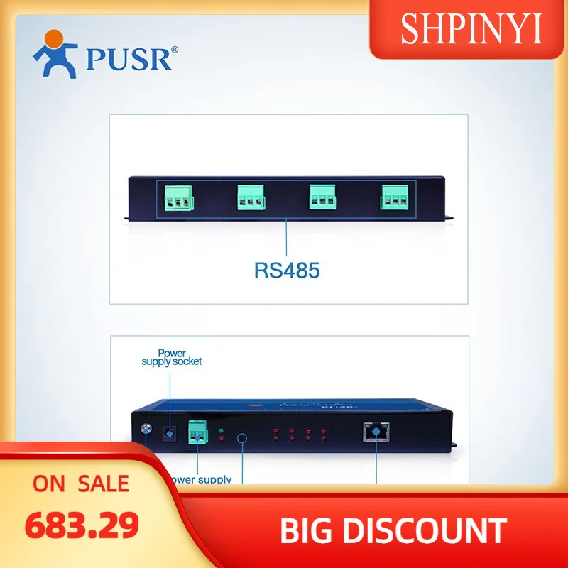 

USR-N540 Версия H7-4 4-портовый последовательный сервер Преобразователь RS485 в Ethernet При устройство IoT Шлюз Modbus MQTT/SSL