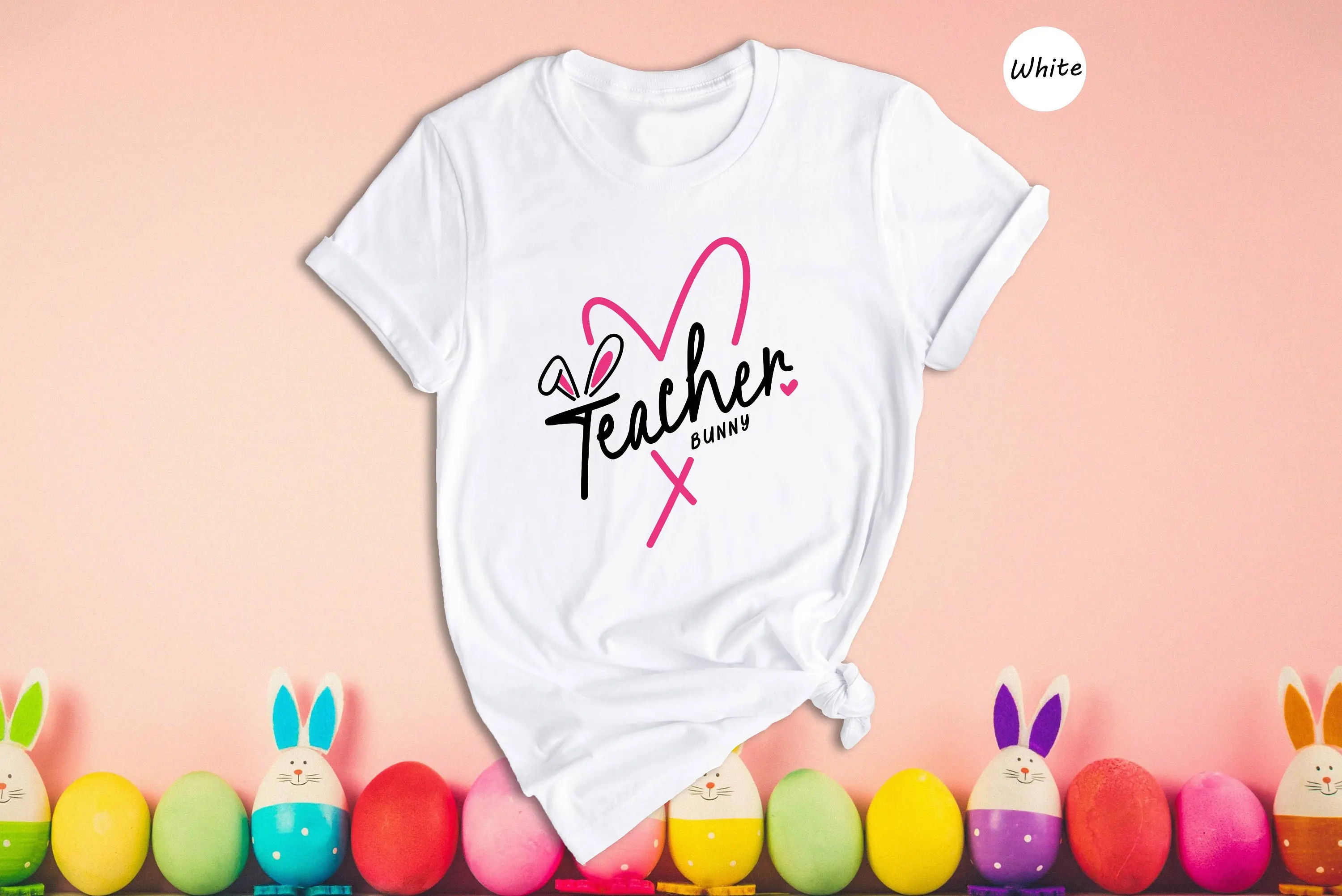 Teacher Bunny T Shirt Easter Teaching Appreciation Life for