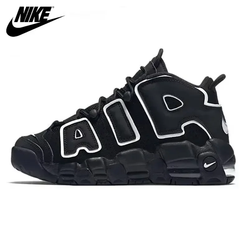 Nike  New Arrival Air More Uptempo Men's Silver Black Gold Comfortable Cushion Outdoor Sports Running Shoes 36-45 OA