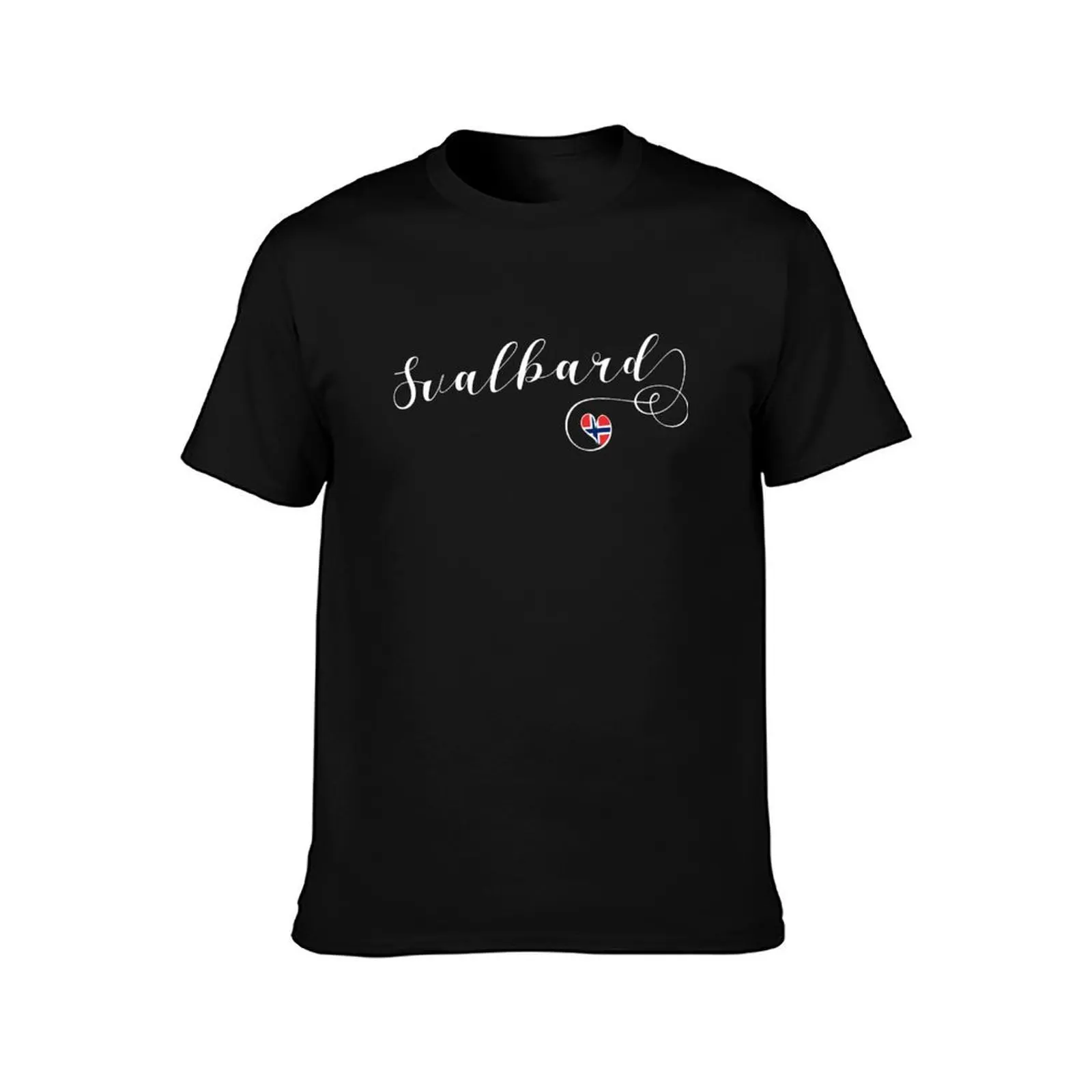 Heart Svalbard Flag, Spitsbergen, Norway T-Shirt Construction Work Tee Shirt T-Shirt