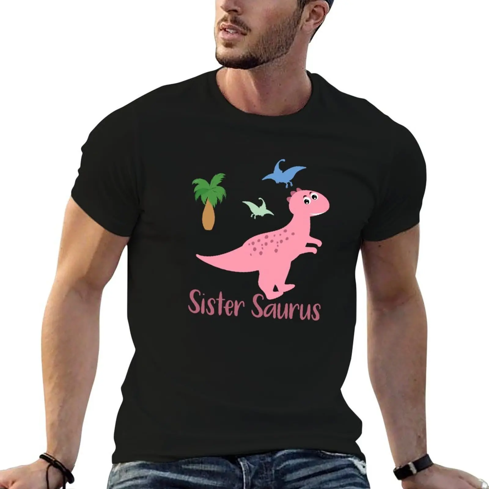 Sister Saurus - Family Matching T-Shirt t shirt man designer man t shirt cotton high quality T-Shirt